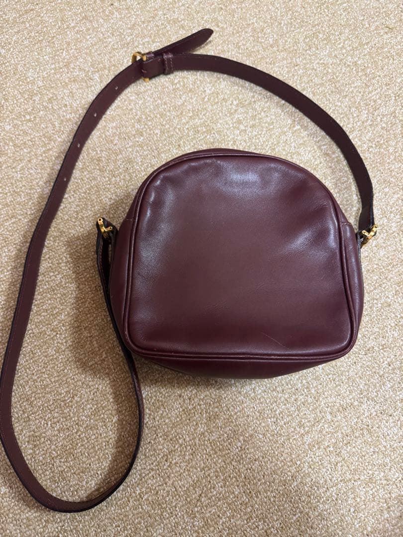 カルティエ ヴィンテージ マストライン ロゴ レザー ミニ ショルダーバッグ