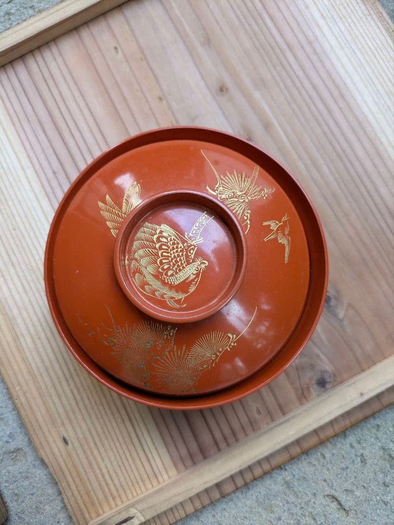 金蒔絵 木製漆器 骨董 漆器 蒔絵 吸物椀 お椀 蓋付　20個　骨董品　年代物