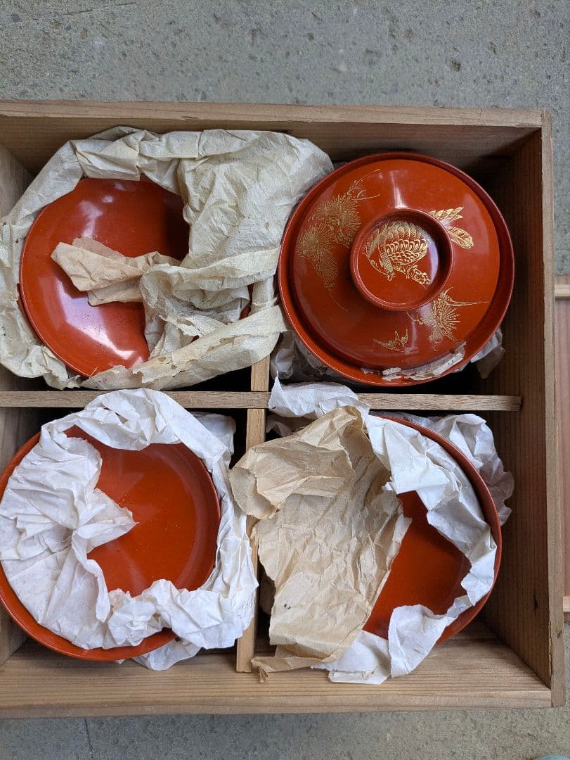 金蒔絵 木製漆器 骨董 漆器 蒔絵 吸物椀 お椀 蓋付　20個　骨董品　年代物