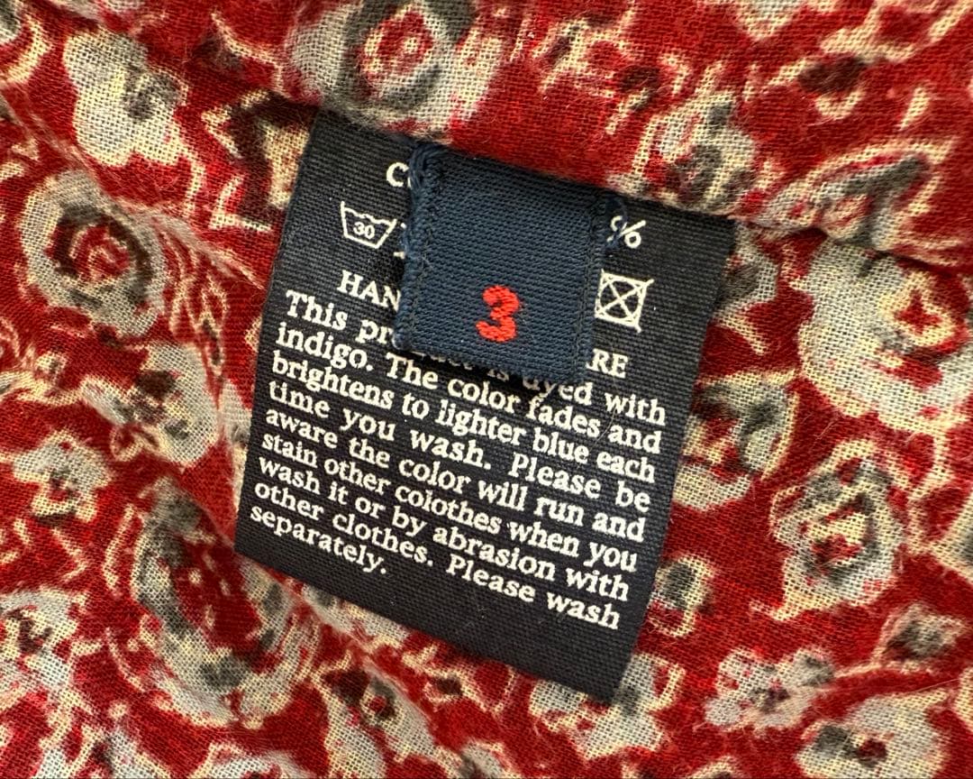 45R インディゴ染め デニムアウター ロゴボタン サイズ3