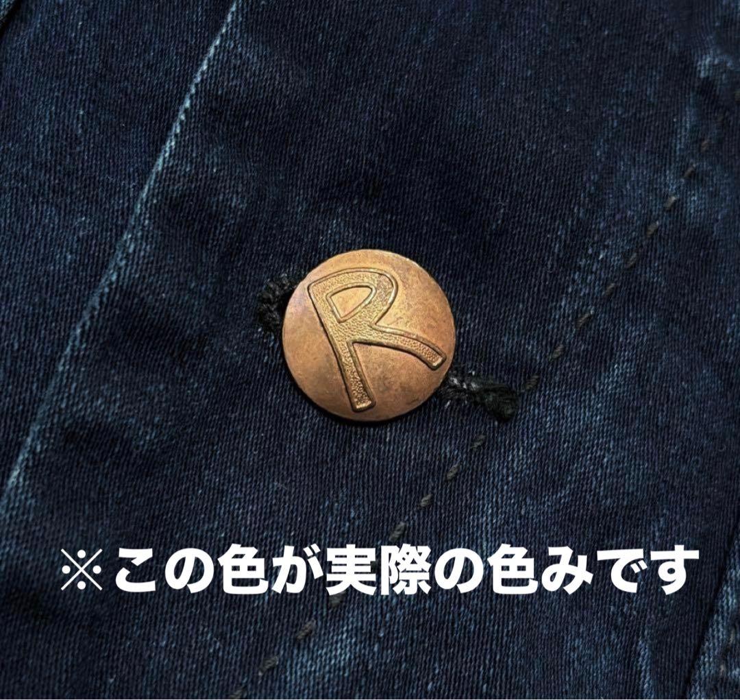 45R インディゴ染め デニムアウター ロゴボタン サイズ3
