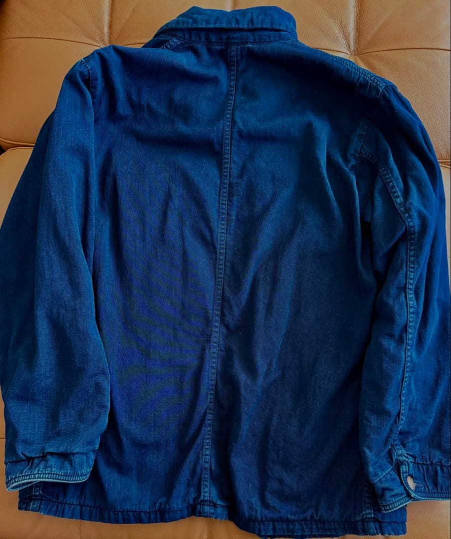 45R インディゴ染め デニムアウター ロゴボタン サイズ3