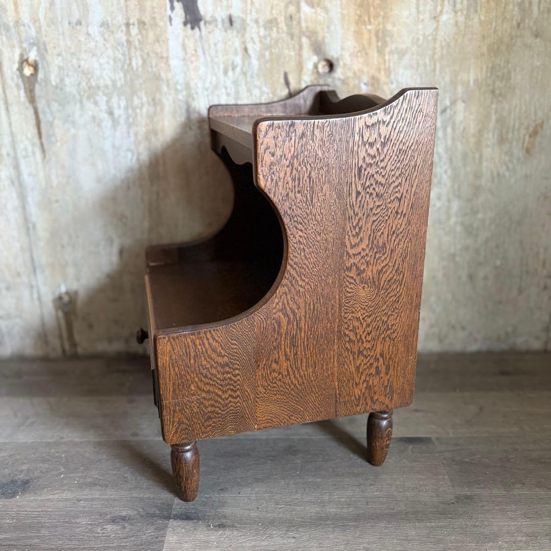 ヴィンテージ　ベッドサイド　ミニラック　オーク　無垢材