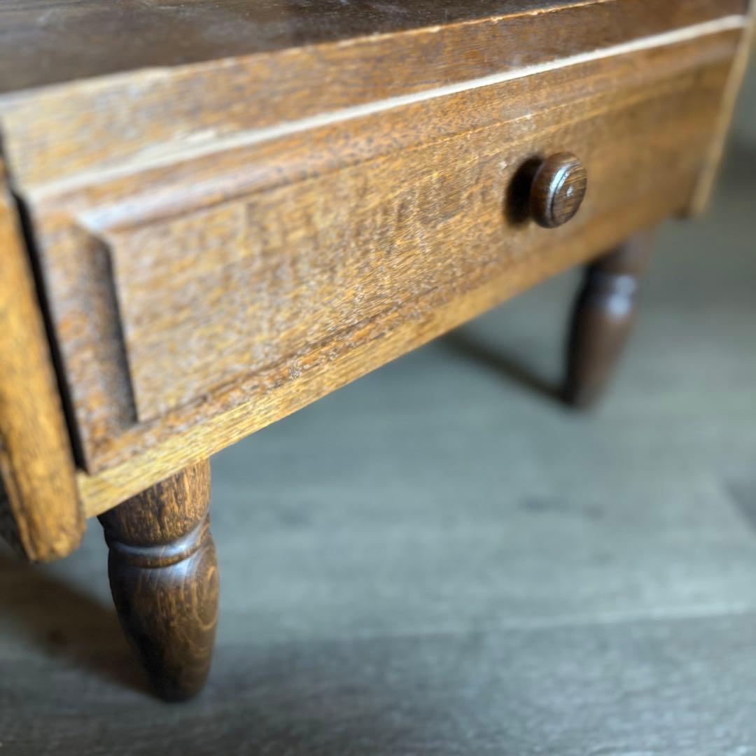 ヴィンテージ　ベッドサイド　ミニラック　オーク　無垢材