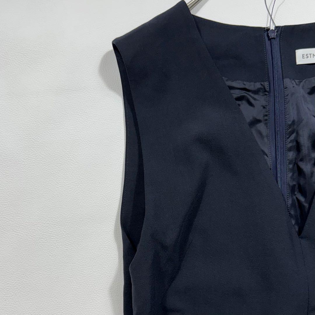 【タグ付き 25年モデル】 エストネーション Vネックオールインワン ゆったり