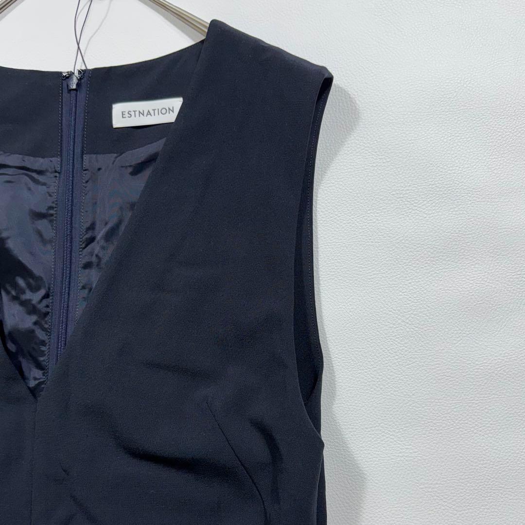 【タグ付き 25年モデル】 エストネーション Vネックオールインワン ゆったり