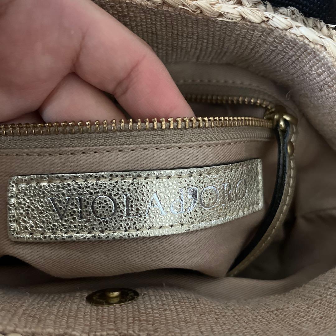 ヴィオラドーロ　カゴバッグラフィア2wayタッセル付き美品