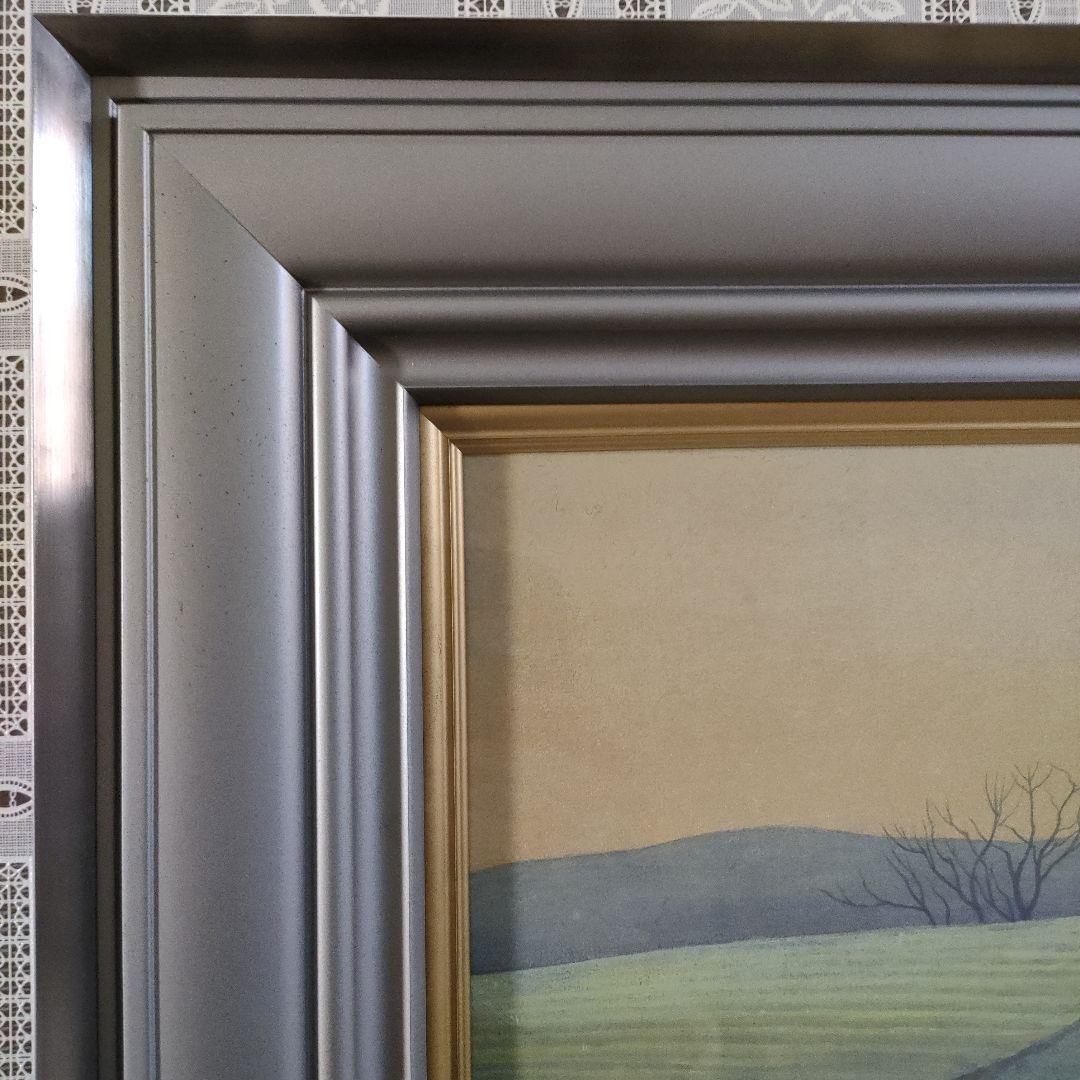 ★美品★ 谷井俊英　日本画 F15号『丘』 共シール付