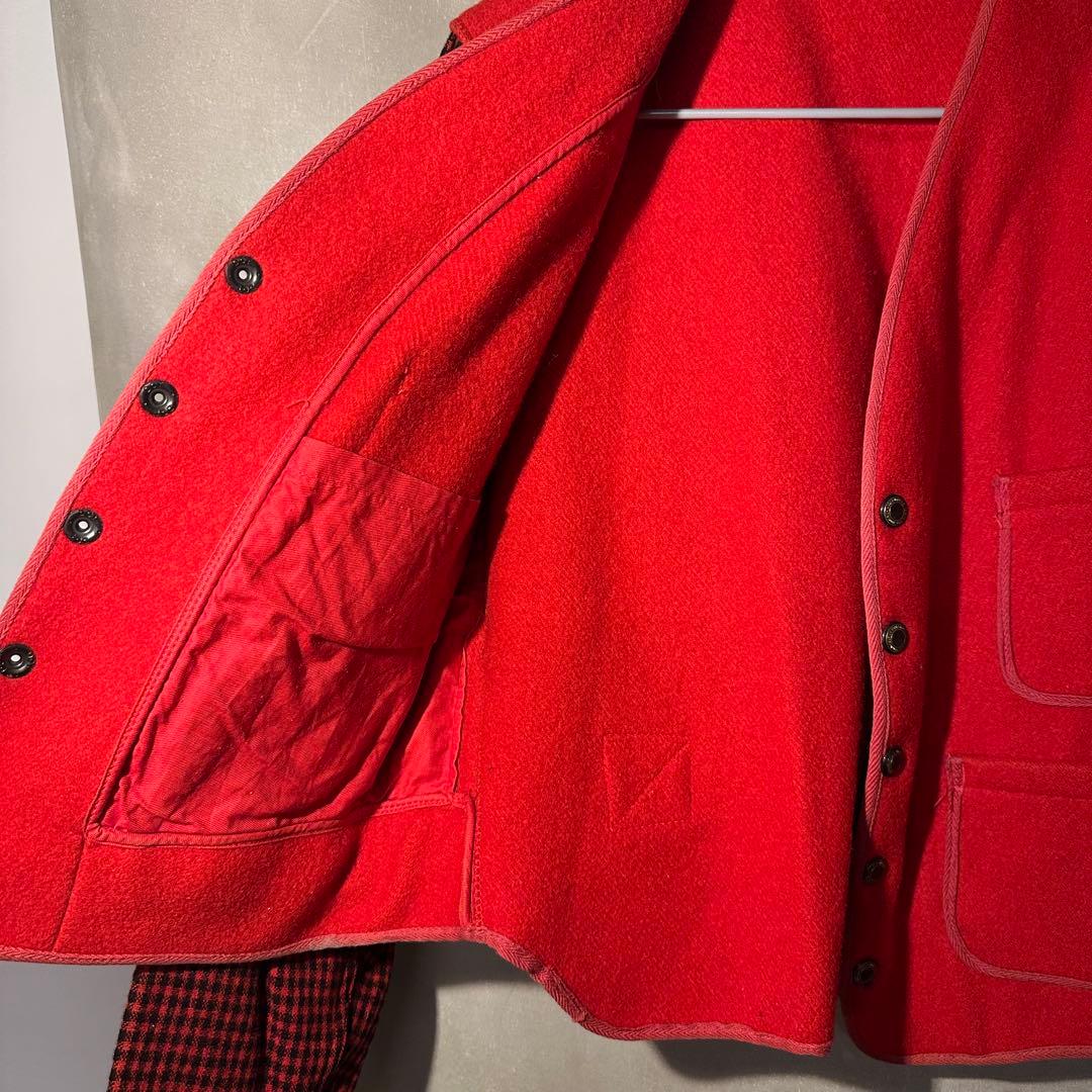 か*す様 50s Woolrich ウールリッチ　ノーカラージャケット　ベスト