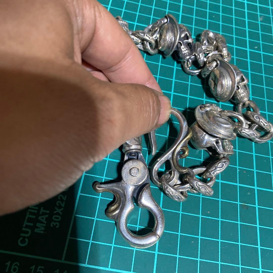 すごく素早い　ROIST スカル　ウォレットチェーン　925 帽子