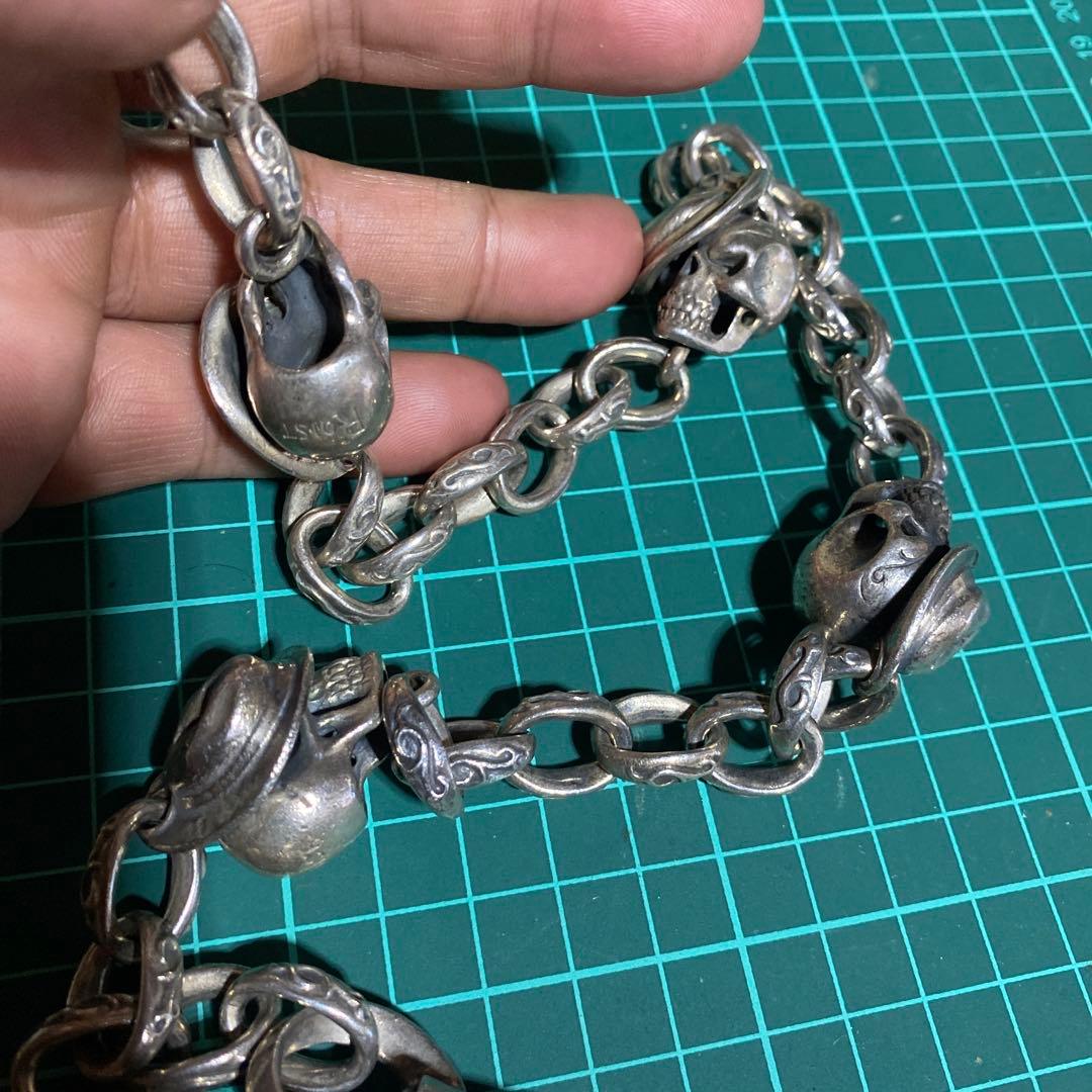 すごく素早い　ROIST スカル　ウォレットチェーン　925 帽子