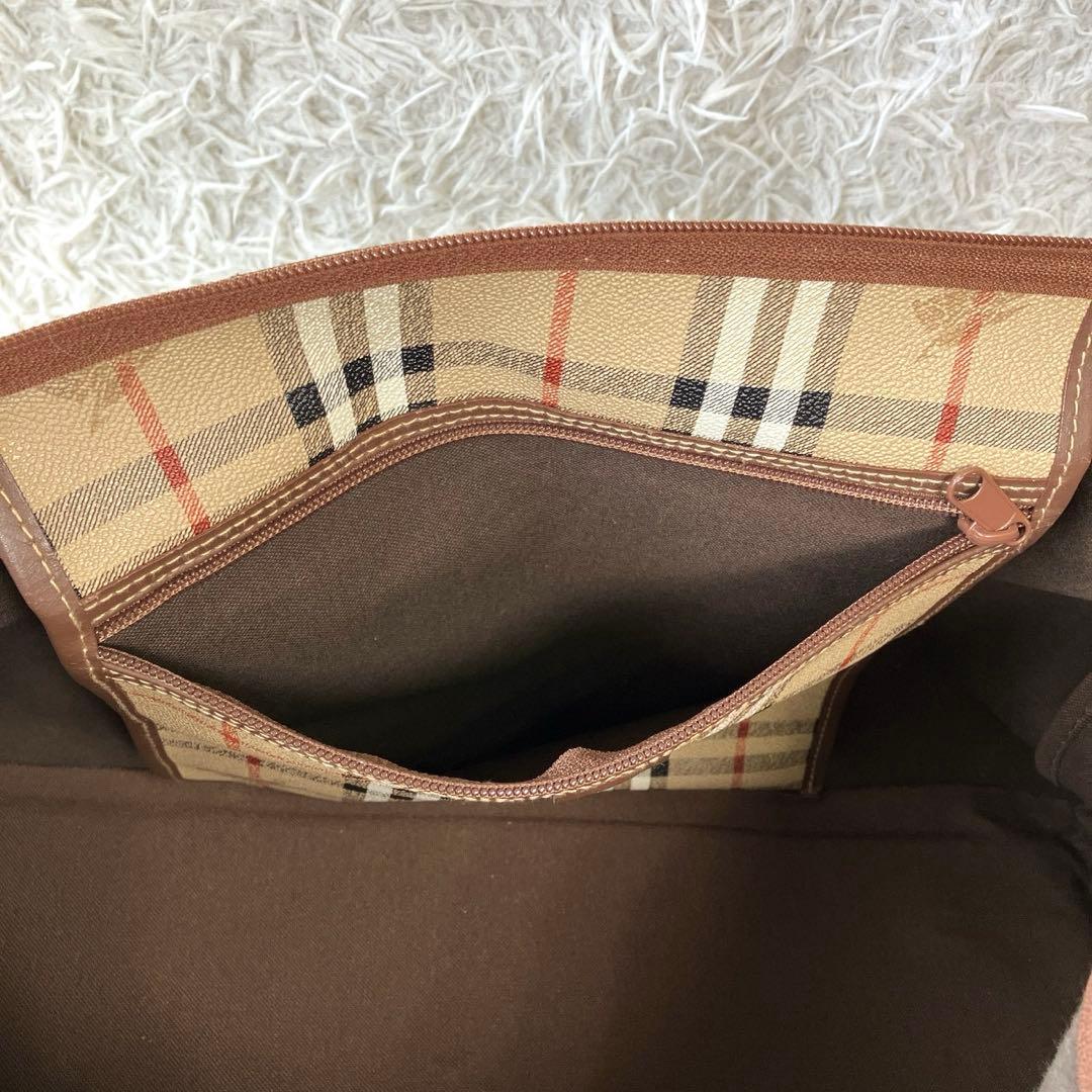 美品 BURBERRY バーバリー ノバチェック ボストンバッグ PVC