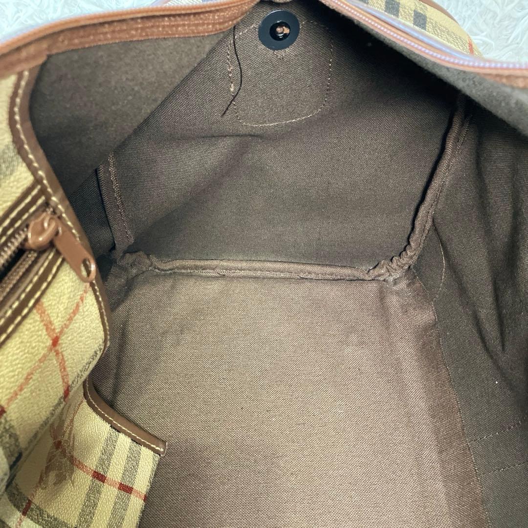 美品 BURBERRY バーバリー ノバチェック ボストンバッグ PVC