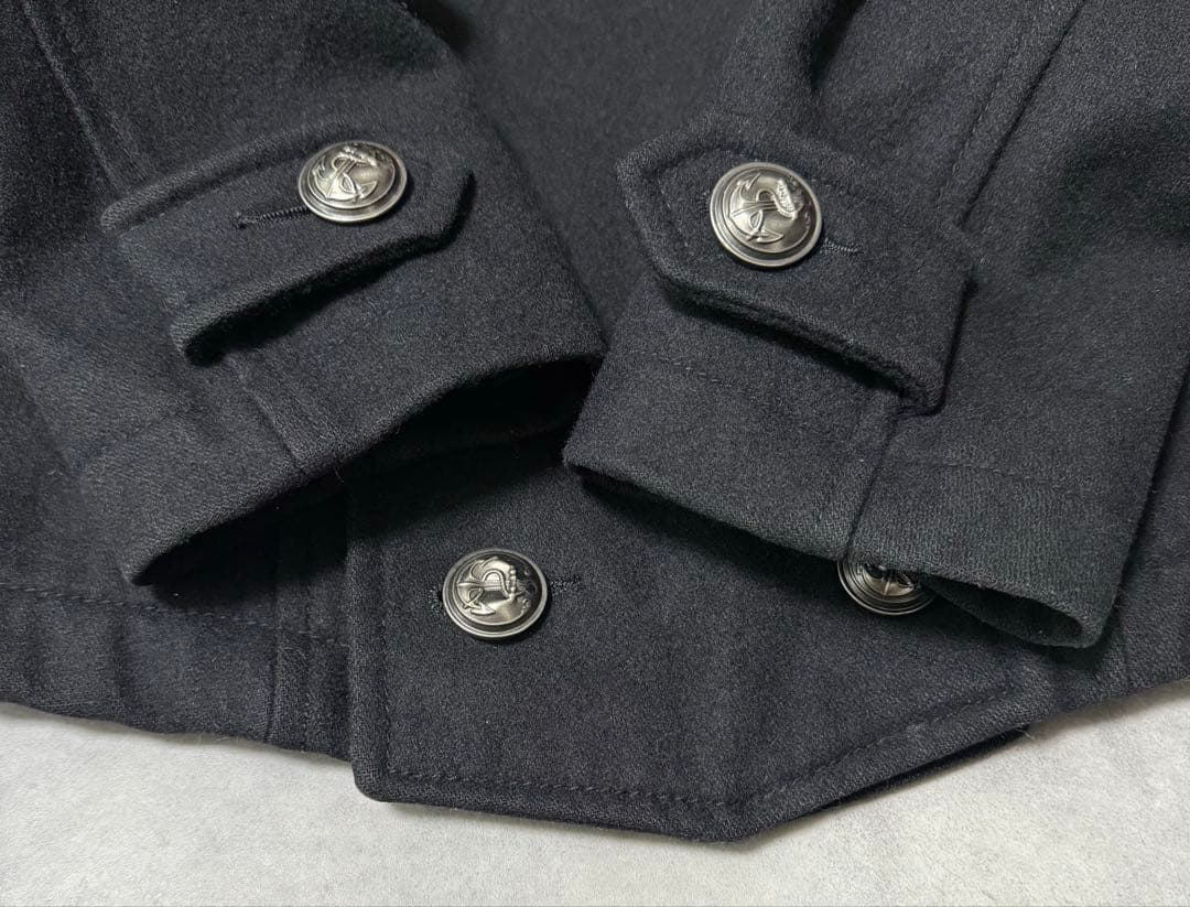 y2k 【PPFM 】ショート丈ピーコート　リアルファー　ファイブフォックス