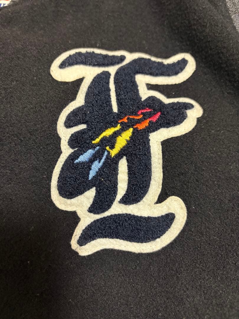 N*…様 FRANKLIN MARSHALL スタジャン　黒刺繍　袖レザー XL