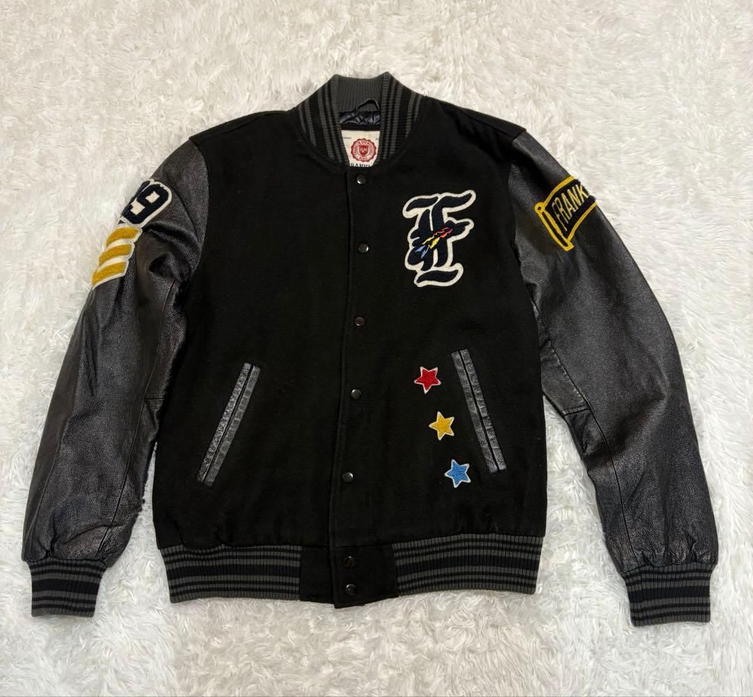 N*…様 FRANKLIN MARSHALL スタジャン　黒刺繍　袖レザー XL
