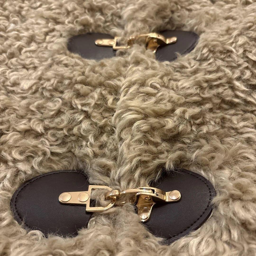 ZARA 新品　トグルボタン フェイクファージャケット