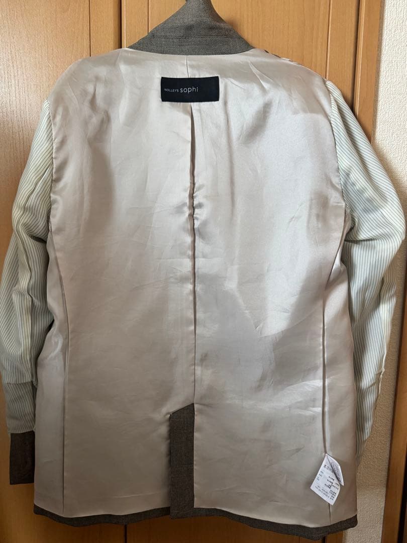 NOLLEY'S シャーグダブルジャケット グレー