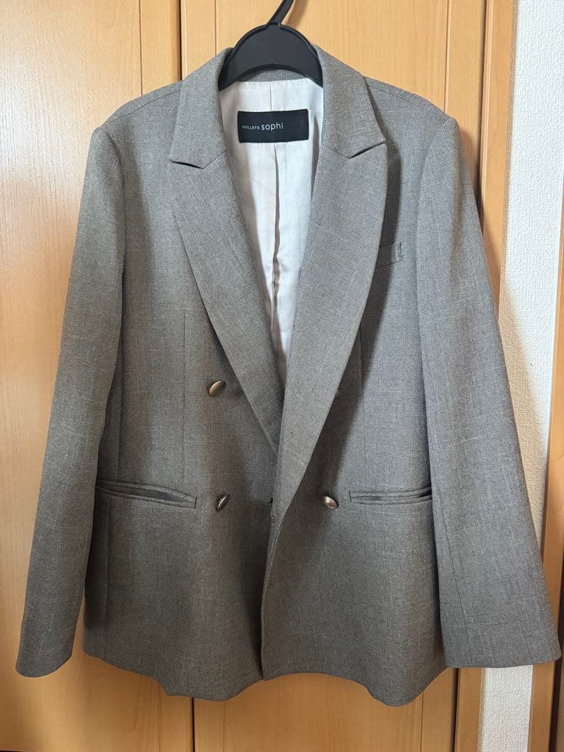 NOLLEY'S シャーグダブルジャケット グレー