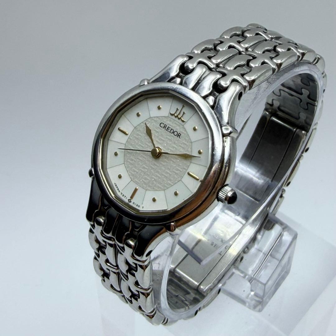 【稼働 新品電池】7371 5030 セイコー 時計 クレドール レディース