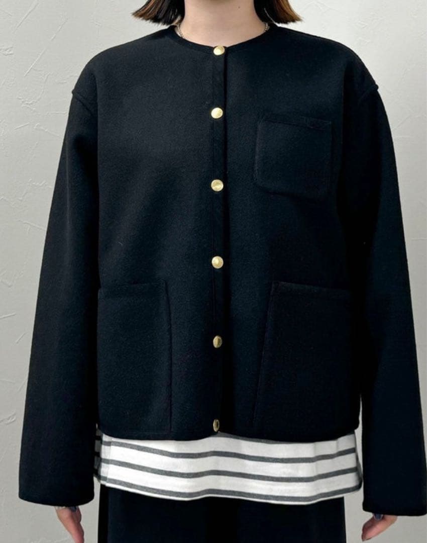 美品♪TWW ARKLEY A-LINE W-FACE JERSEY 34