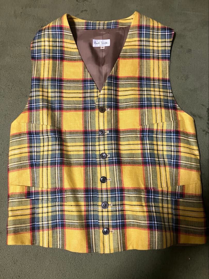 paul smith ポールスミス チェック イエロー 3ピース セットアップ
