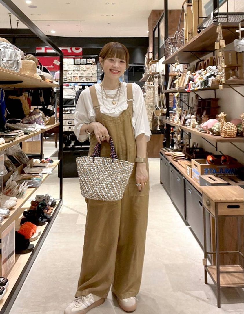 ニコアンド niko.and オーバーオール キャメル 完売品！