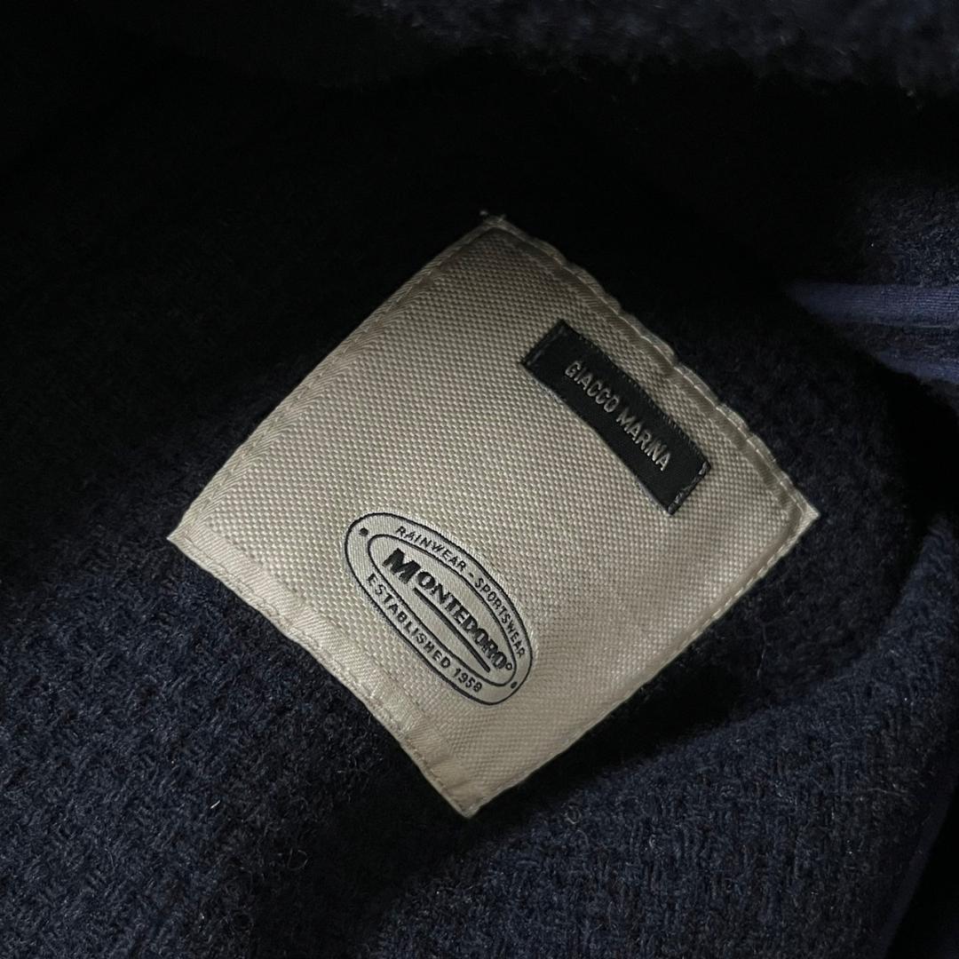 MONTEDORO モンテドーロ ネイビー イタリア製 ウール Pコート N49