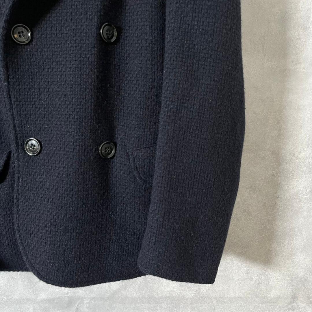MONTEDORO モンテドーロ ネイビー イタリア製 ウール Pコート N49