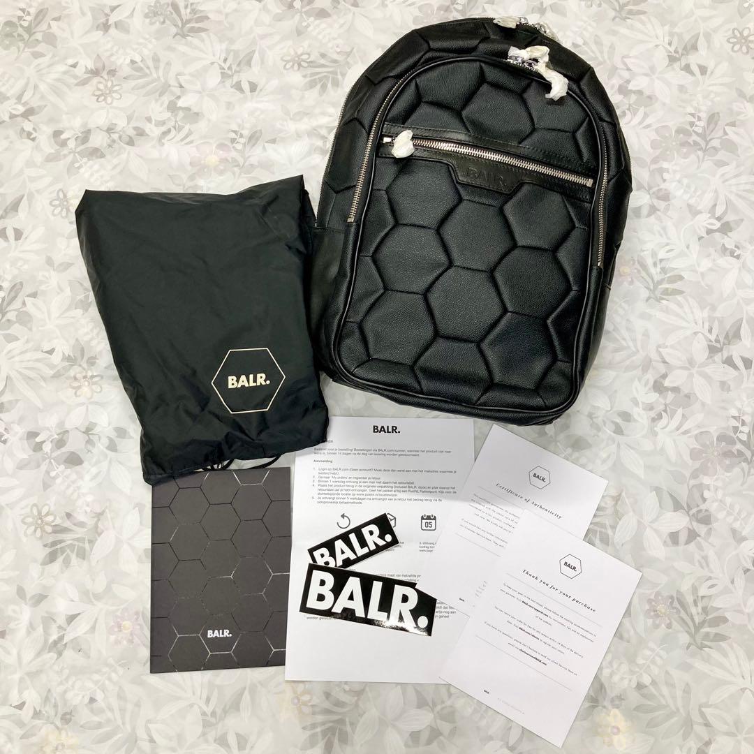 BALR ボーラー ヘキサゴン バックパック ブラック レザー 未使用 タグ付