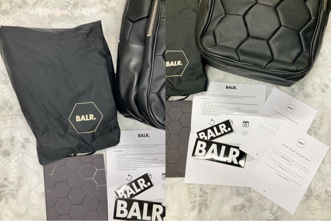 BALR ボーラー ヘキサゴン バックパック ブラック レザー 未使用 タグ付
