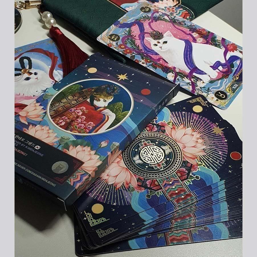 【正規品】韓国インディーズデッキ✨芸術的なオリエンタル猫のタロットカード