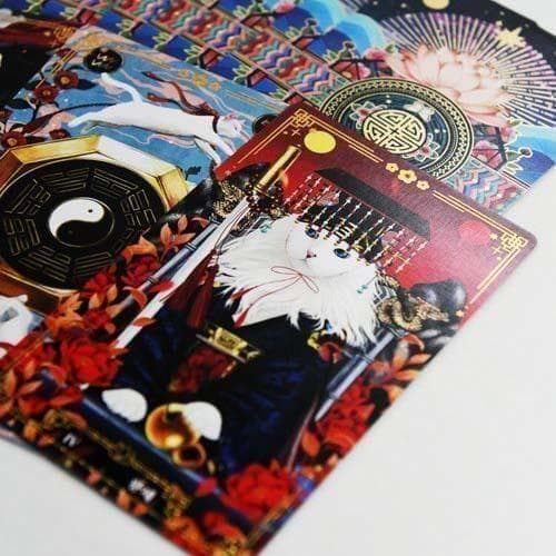 【正規品】韓国インディーズデッキ✨芸術的なオリエンタル猫のタロットカード