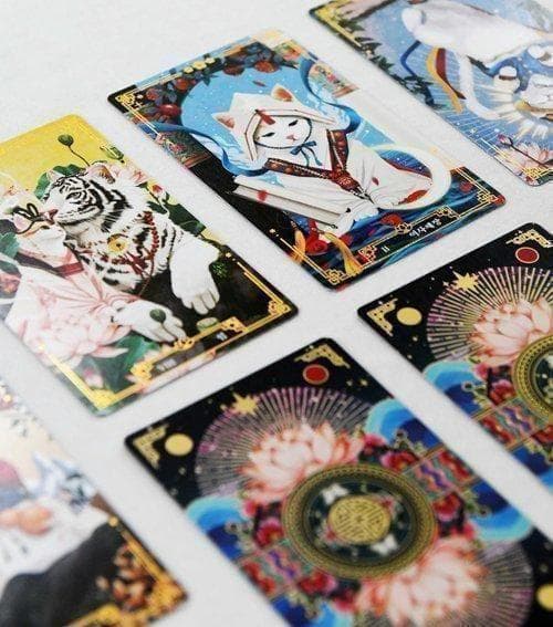 【正規品】韓国インディーズデッキ✨芸術的なオリエンタル猫のタロットカード