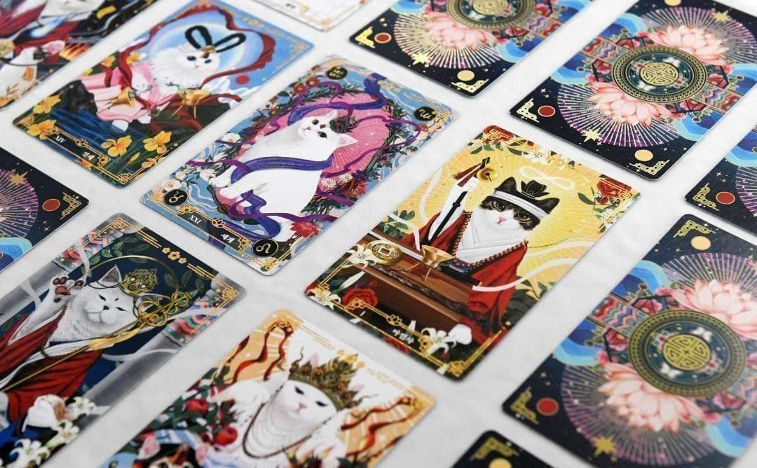 【正規品】韓国インディーズデッキ✨芸術的なオリエンタル猫のタロットカード