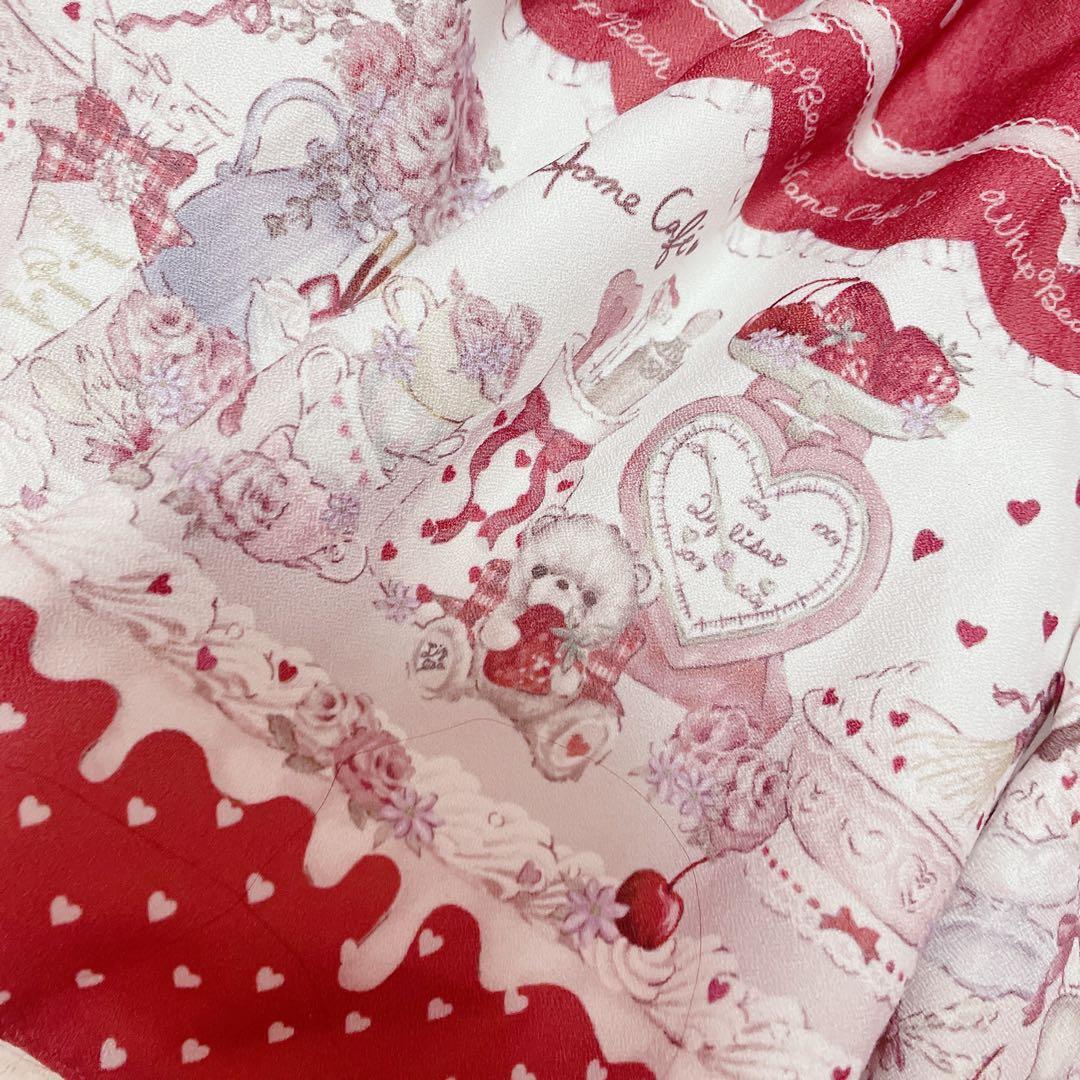 リズリサ♡Whip Bear  Cafe 柄スカパン♡ボルドー♡