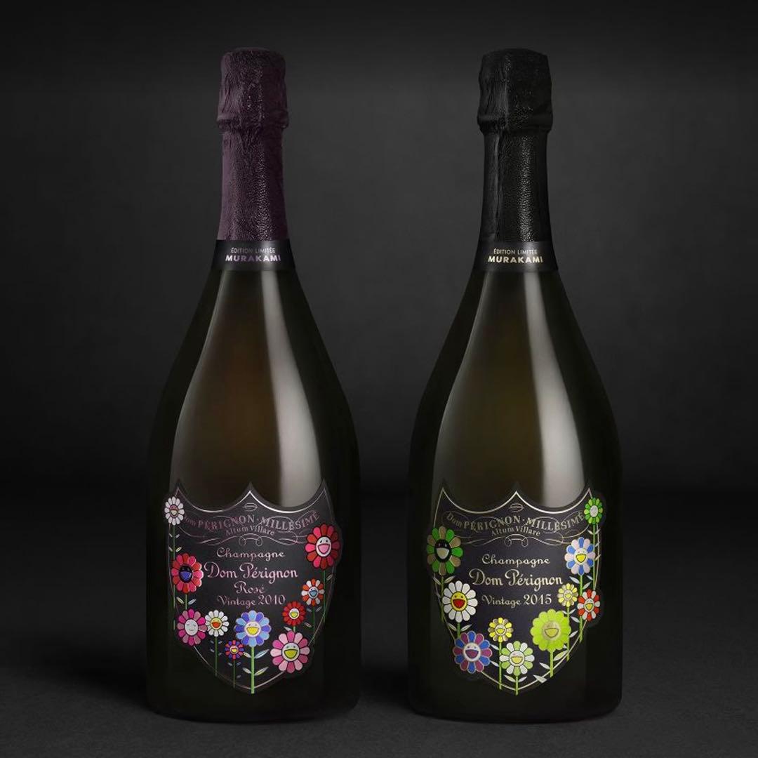 【新品未開封】ドンペリニヨン村上隆限定コラボ2本セット（2015、ロゼ2010）