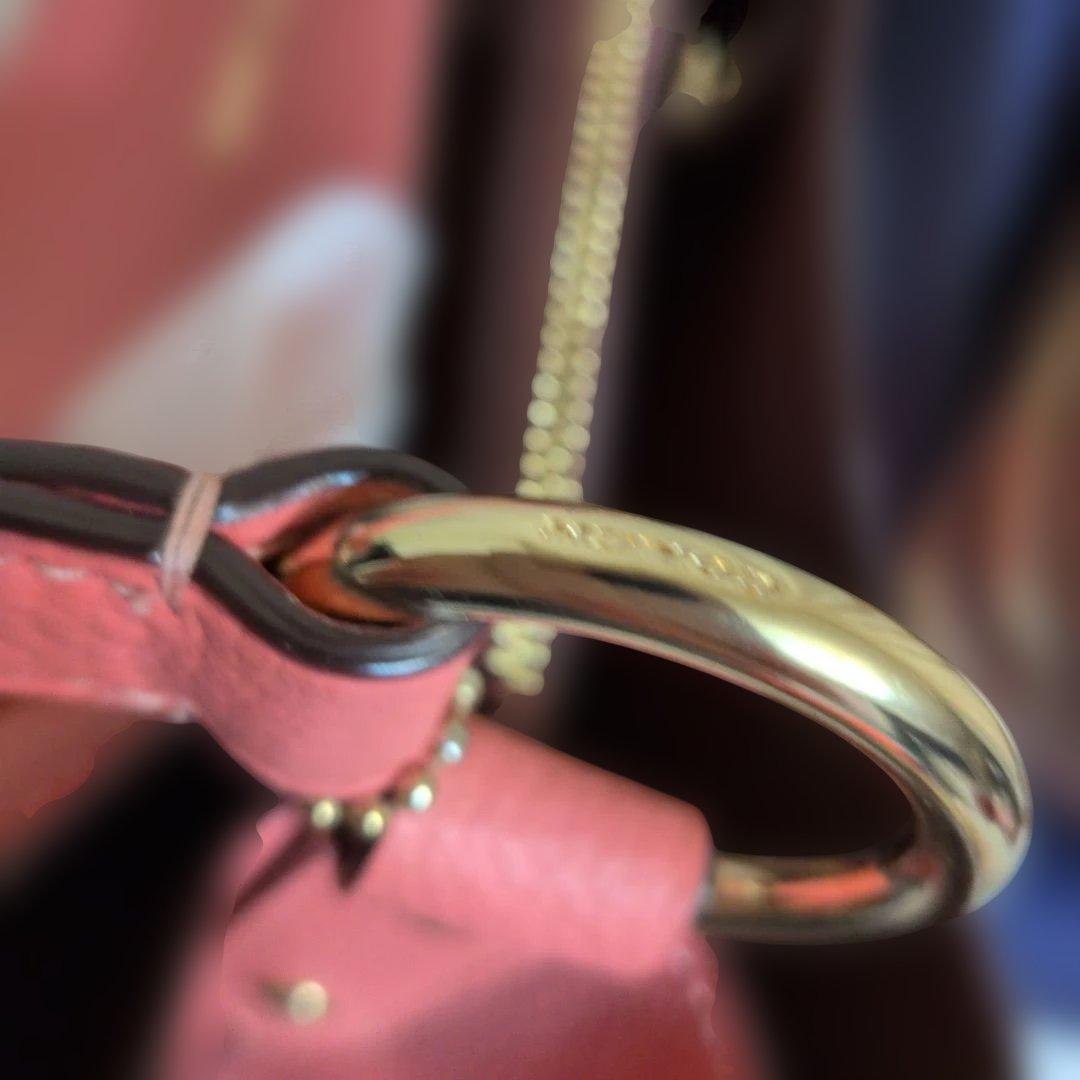 #新品未使用同様　#COACHサーモン ピンク レザー ショルダートートバッグ