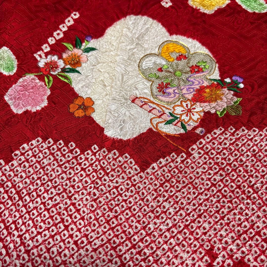 七五三　着物セット　着物　被布　３歳　絞り　友禅　フルセット