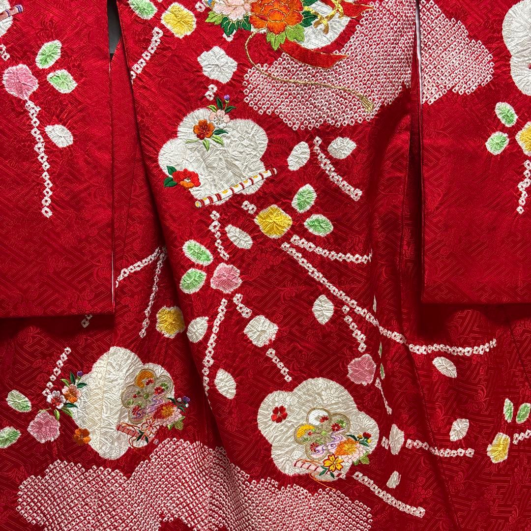 七五三　着物セット　着物　被布　３歳　絞り　友禅　フルセット