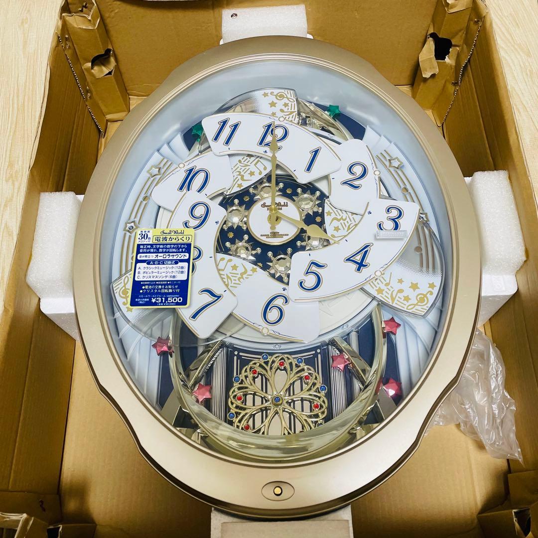 か*年様 展示品 からくり時計 スモールワールドブルーム 掛け時計