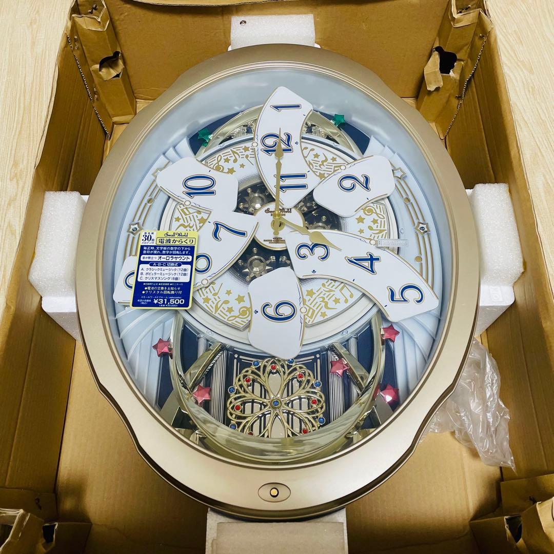 か*年様 展示品 からくり時計 スモールワールドブルーム 掛け時計