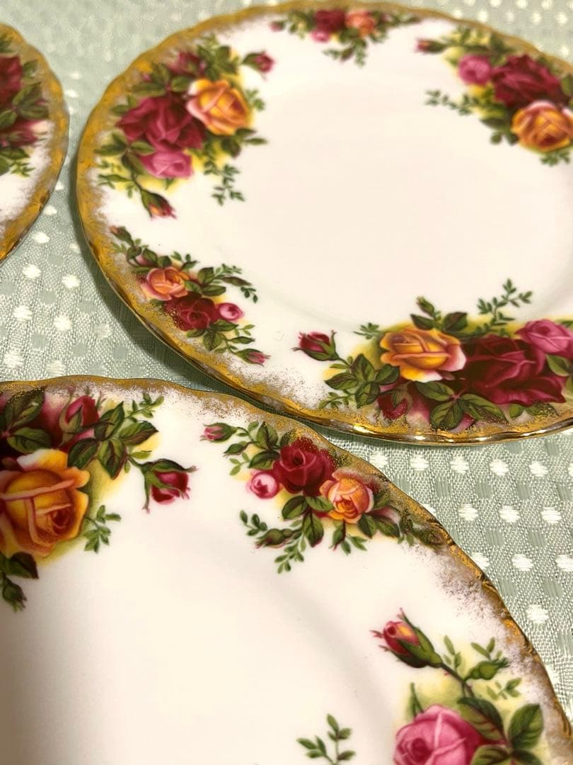 ロイヤル・アルバート オールドカントリーローズ プレート 皿 約16㎝ セット