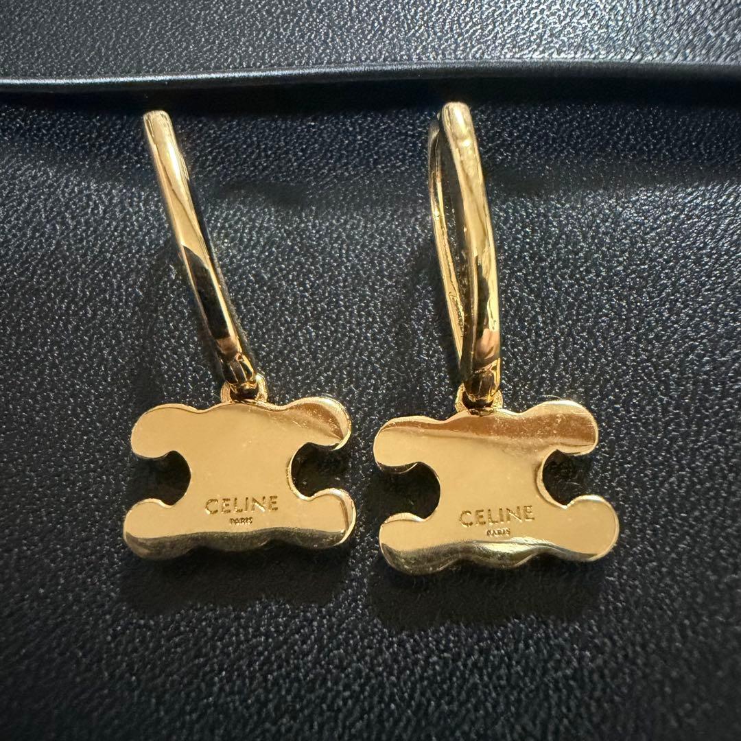 【新品未使用】CELINEトリオンフ ラインストーン ピアス 定価92400