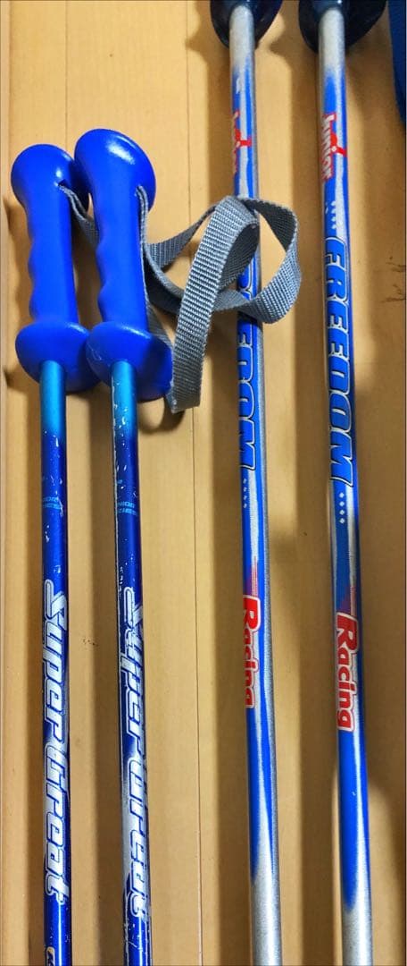 スキー板　ストック付き　2セット①