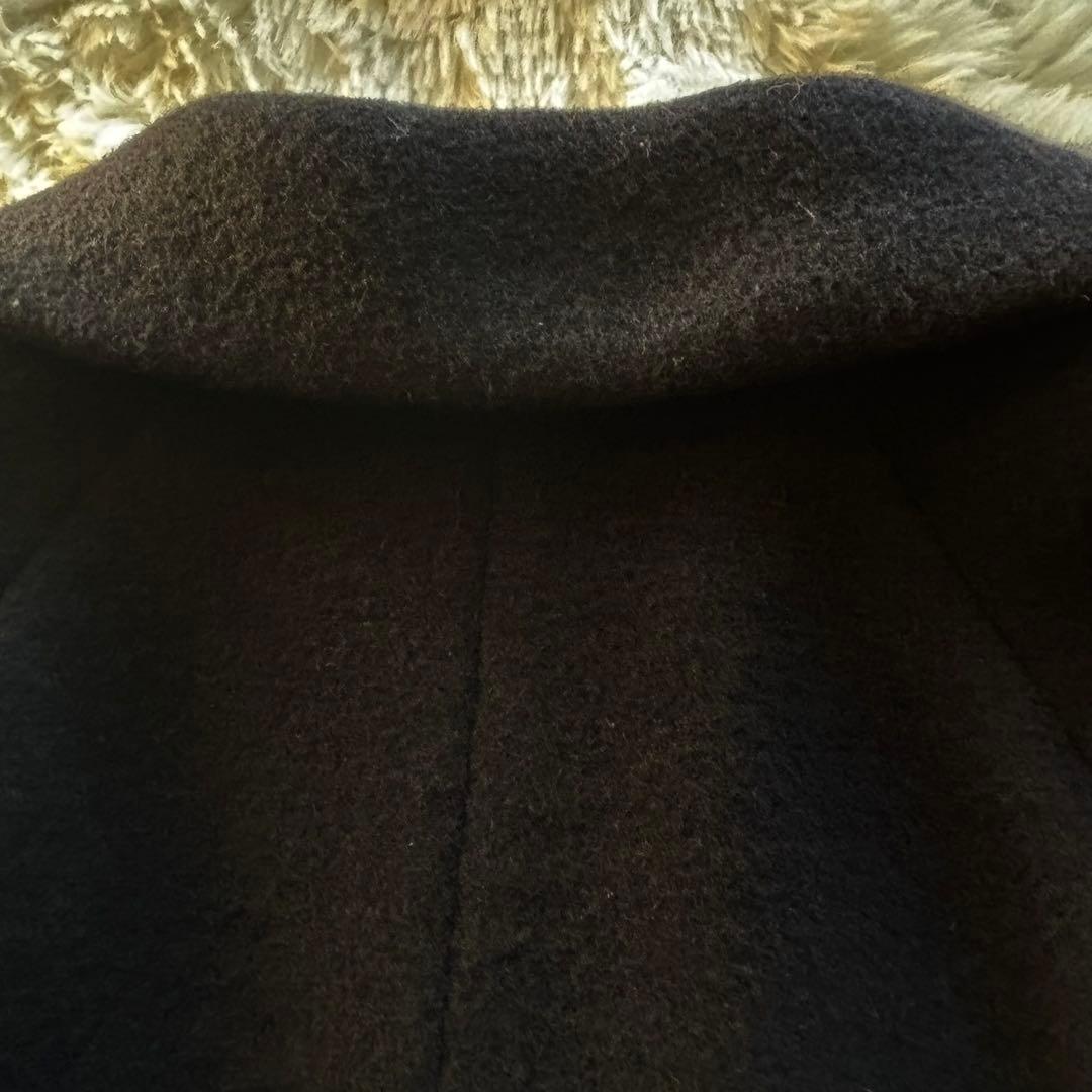 美品★マッキントッシュフィロソフィー　チェスターコート　刻印入りボタン　黒　M