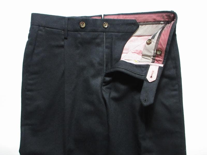 新品 PT01 ウール フランネル ストレッチ パンツ スラックス ブラック