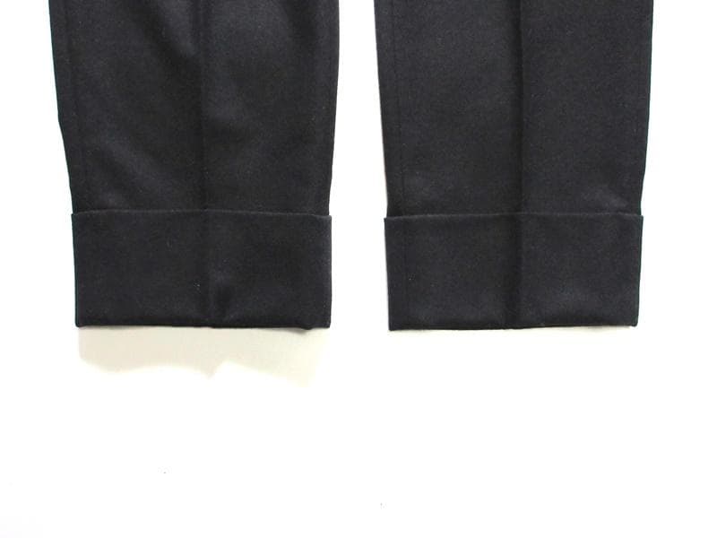新品 PT01 ウール フランネル ストレッチ パンツ スラックス ブラック