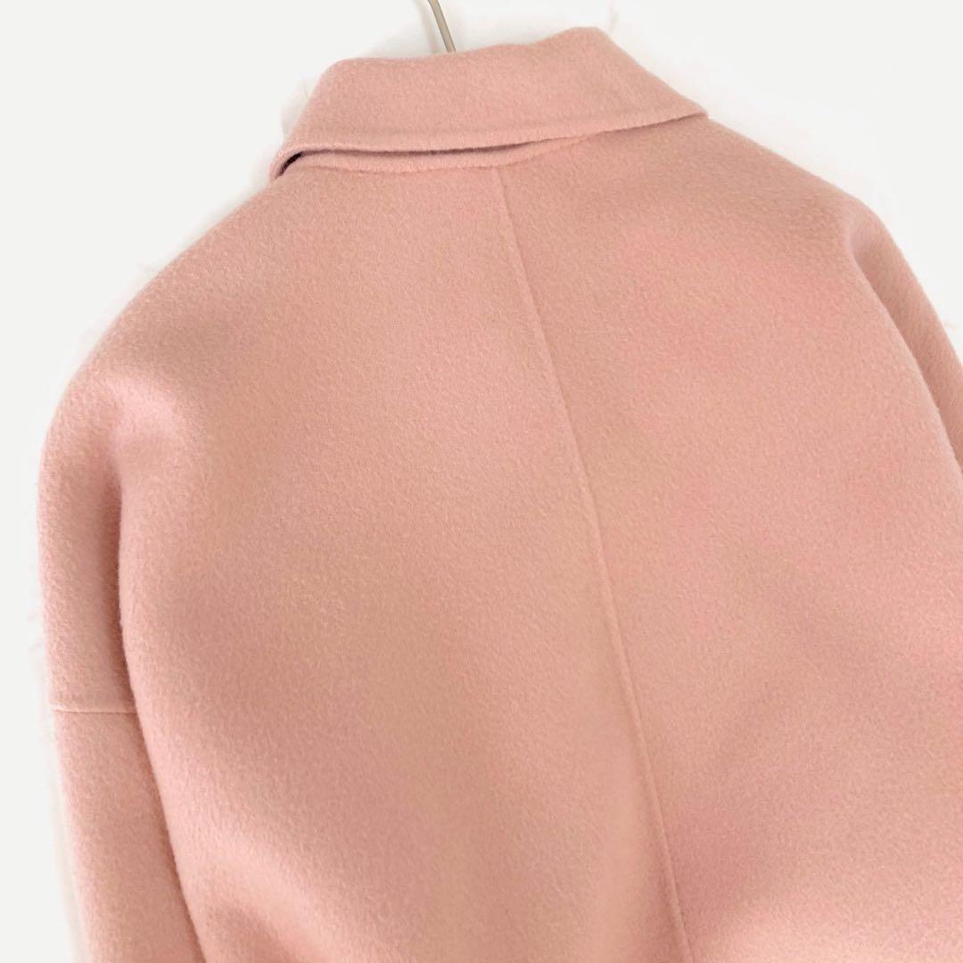 美品✨️セオリー　ダブルフェイス　リバーコート　ガウンコート　ベルテッド　ピンクS