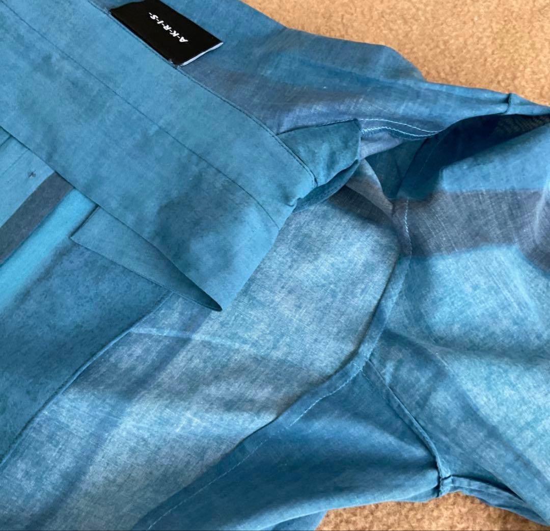 akris 青グラデーションワンピース D38